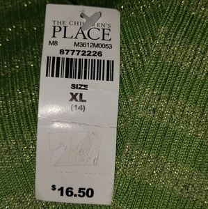 Brand new long sleeve green girls shirt size14